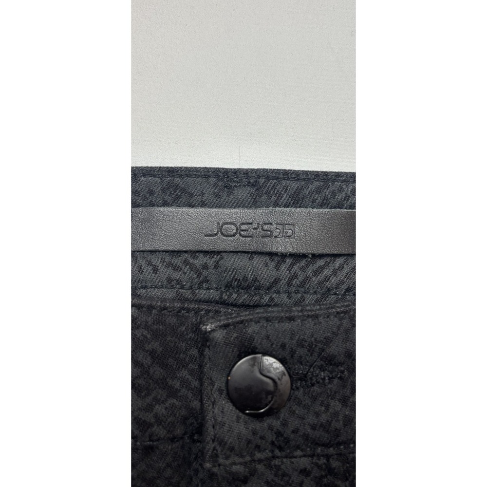 Joe's Jeans The Icon Mid Rise Skinny Ankle Size 24 Black Snake Print Stretch - Picture 3 of 8